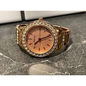 Ladies Copper Tone Fossil Watch - New Battery
